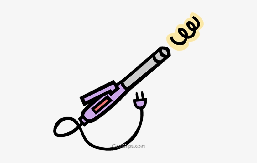Curling Iron Royalty Free Vector Clip Art Illustration - Fer À Friser Clipart, transparent png download