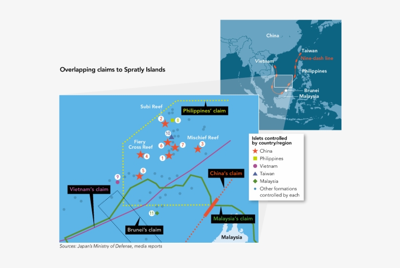 China Has Achieved Military Dominance In The South - Map, transparent png download