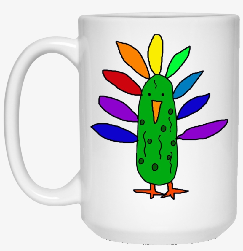 Smileteeshol Funny Pickle Turkey Cartoon 15 Oz - Love Paris Eiffel Tower France Flag Tourist T Shirt, transparent png download