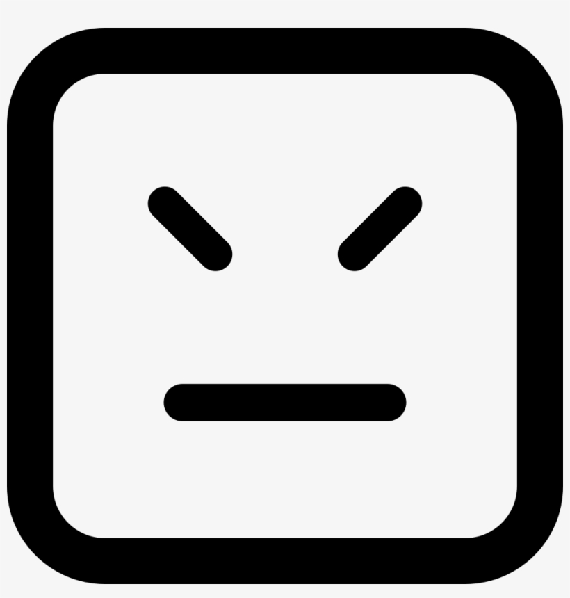 Emoticons Face With Straight Mouth Line And Closed - 7 Icon Png, transparent png download