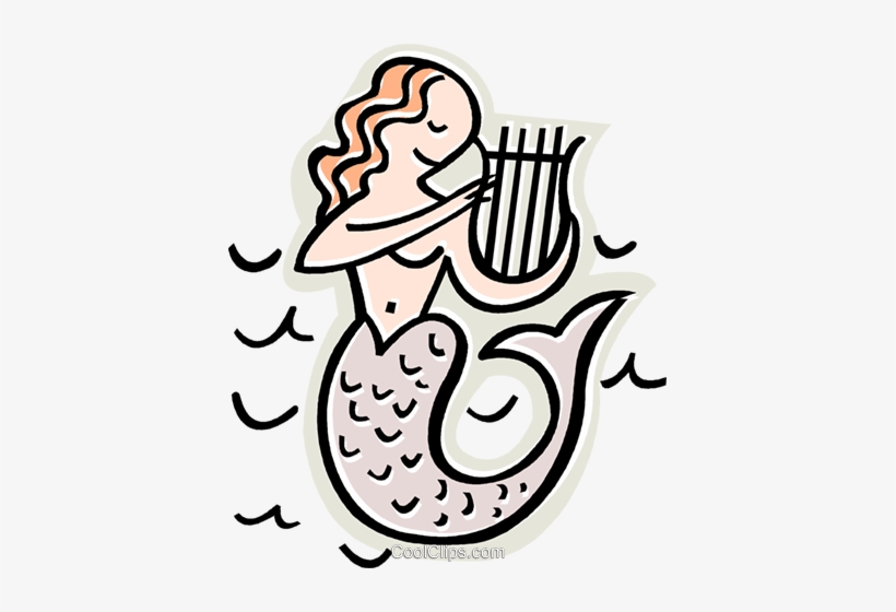 Sirena De Arpa Libres De Derechos Ilustraciones De - Clip Art, transparent png download
