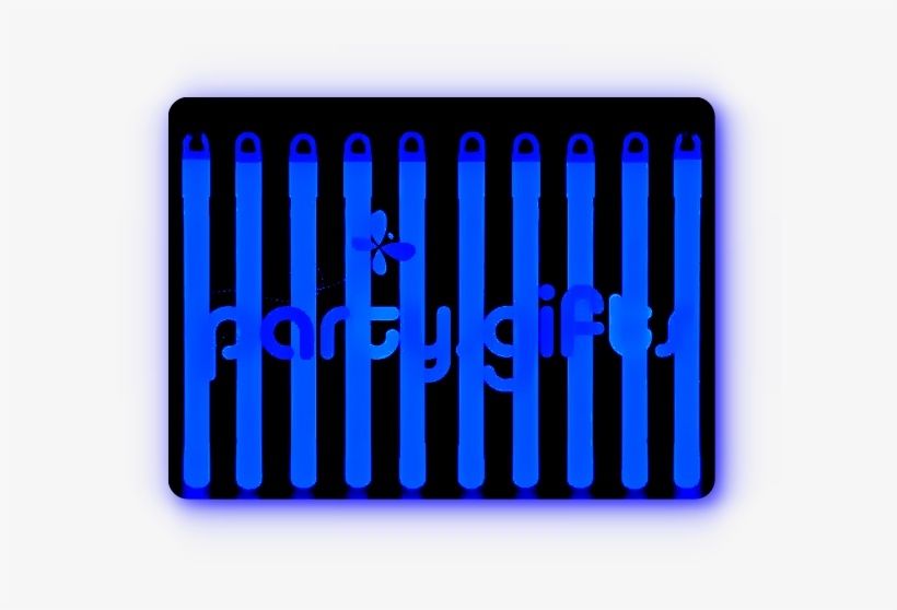 6” Blue Glow Sticks With Necklaces - Electric Blue, transparent png download