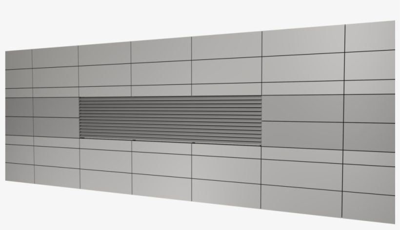 Aluminium Ventilation Louvre Consists Of 75mm Deep, - Griglie Di Ventilazione In Alluminio, transparent png download