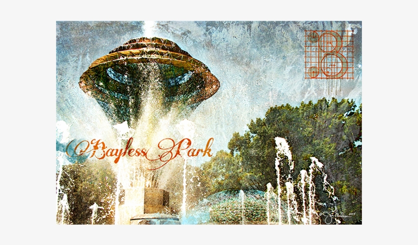 “bayless Fountain, Council Bluffs” Canvas - Painting, transparent png download
