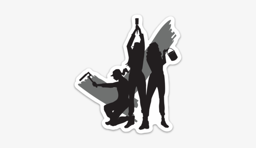 Paint Life Painter Girls Sticker - Girls Sticker, transparent png download