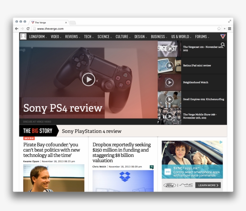 The Verge Logo And Website - Peter Sunde, transparent png download