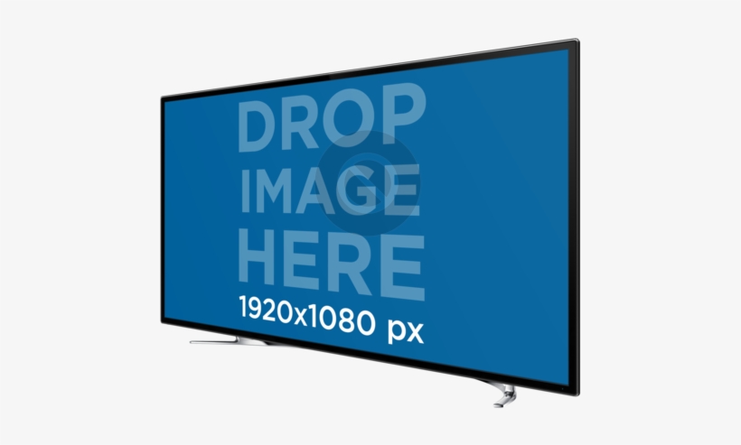 Tv In Angled Landscape View Over A Png Background Mockup - Tablet Mockup Without Background, transparent png download