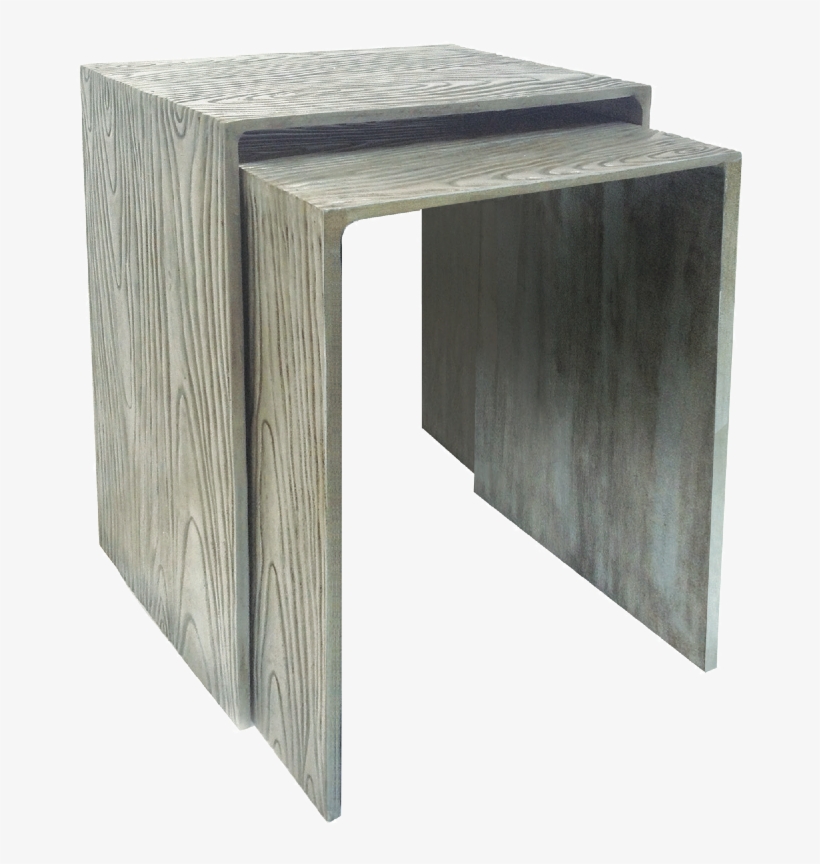 Tuck Nesting Tables - Tuck Oly Wood Grain Metal Nesting Tables - Pair, transparent png download