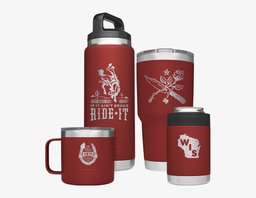 Yeti Brick Red Ramblers - Yeti Bottle Rambler, transparent png download
