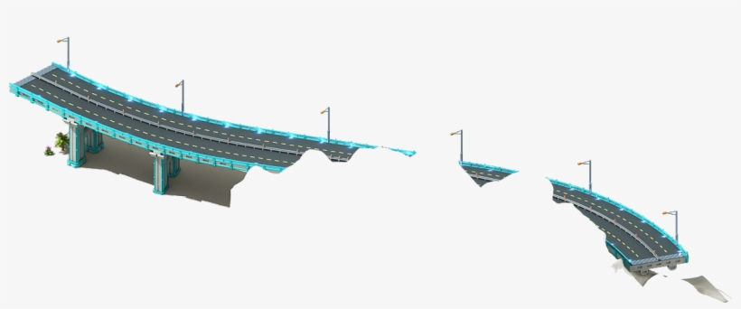 Suspension Bridge Descent L1 - Snow Bridge, transparent png download