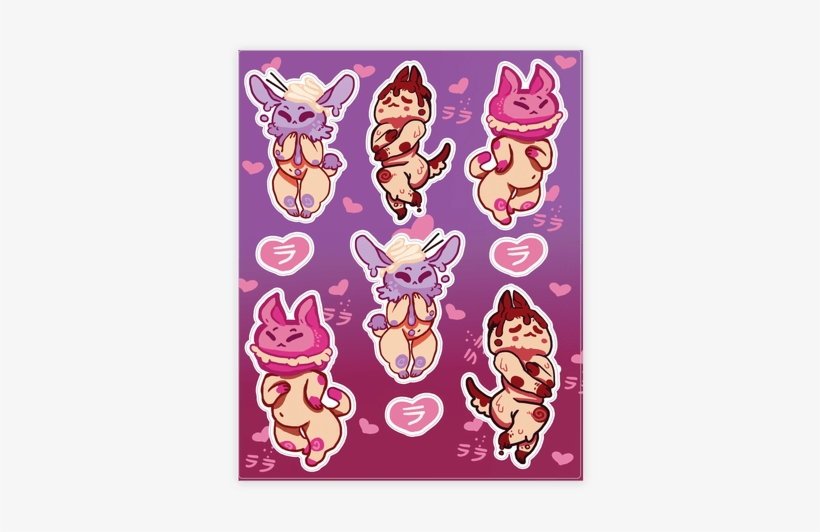 Kawaii Chibi Desserts Sticker/decal Sheet - Dessert, transparent png download