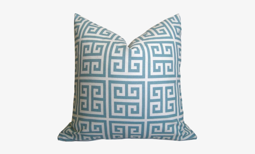 Pillow Collection Paros Greek Key Pillow, Coral White, transparent png download