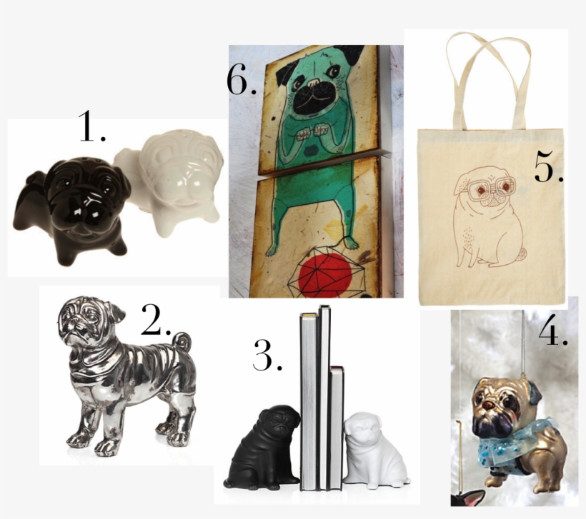 Things Pug, I Have Compiled A Very Small List Of All - Pug Dog Bookends | White - Set Of 2, transparent png download