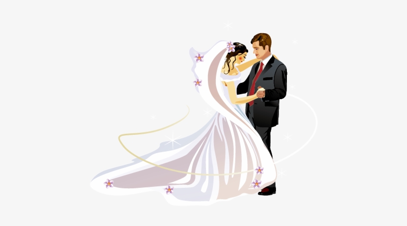 Invitation Bridegroom Clip Art Bride And - Groom And Bride Clipart, transparent png download
