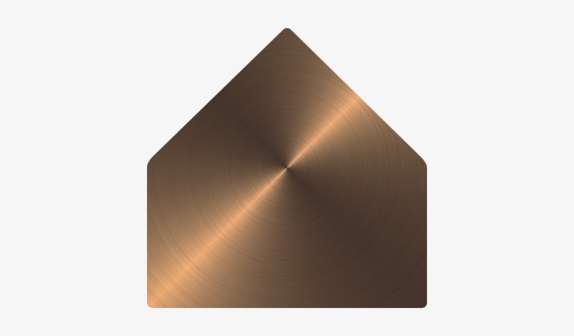 Sign 1 Flat Brushed Circular Copper Metallic Metal - Brown, transparent png download