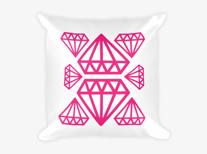 White & Hot Pink Modern Diamond Pattern Boho Pillow - We R Memory Keepers Embossing Folders We R Gemstone, transparent png download