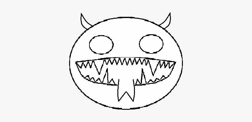 Dibujo De Cara De Demonio Para Colorear - Cartoon, transparent png download