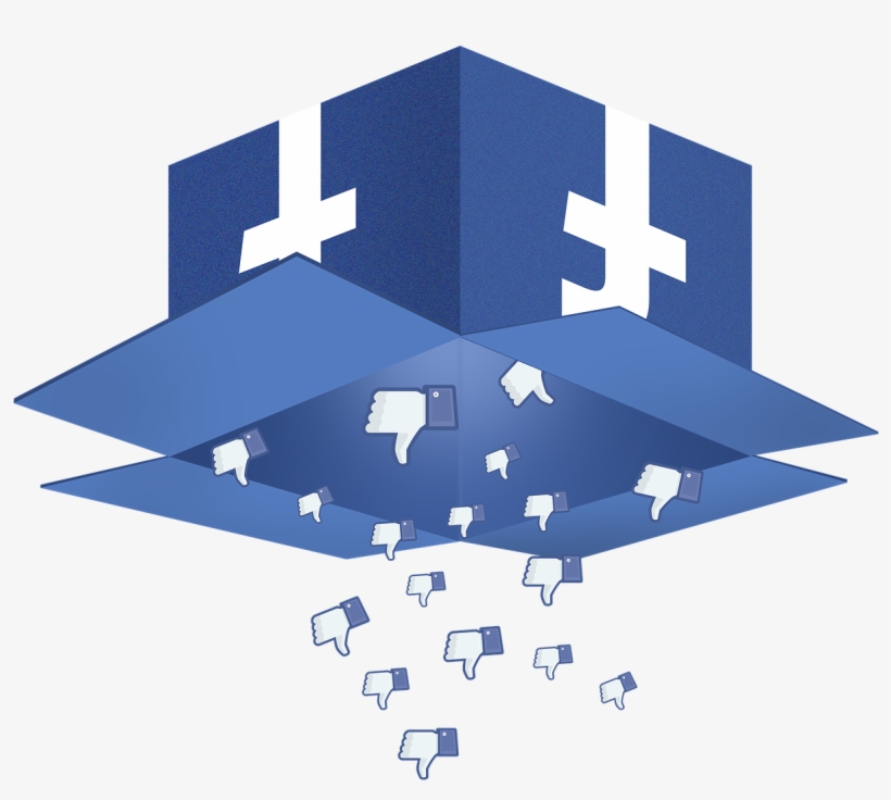 Thumbs Down Icons Fall From An Open Box Labeled With - You Have A Friend Request, transparent png download