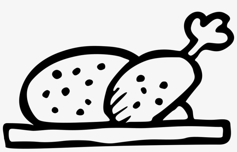 Chicken Hand Drawn Meat Pieces Comments - Chicken As Food, transparent png download