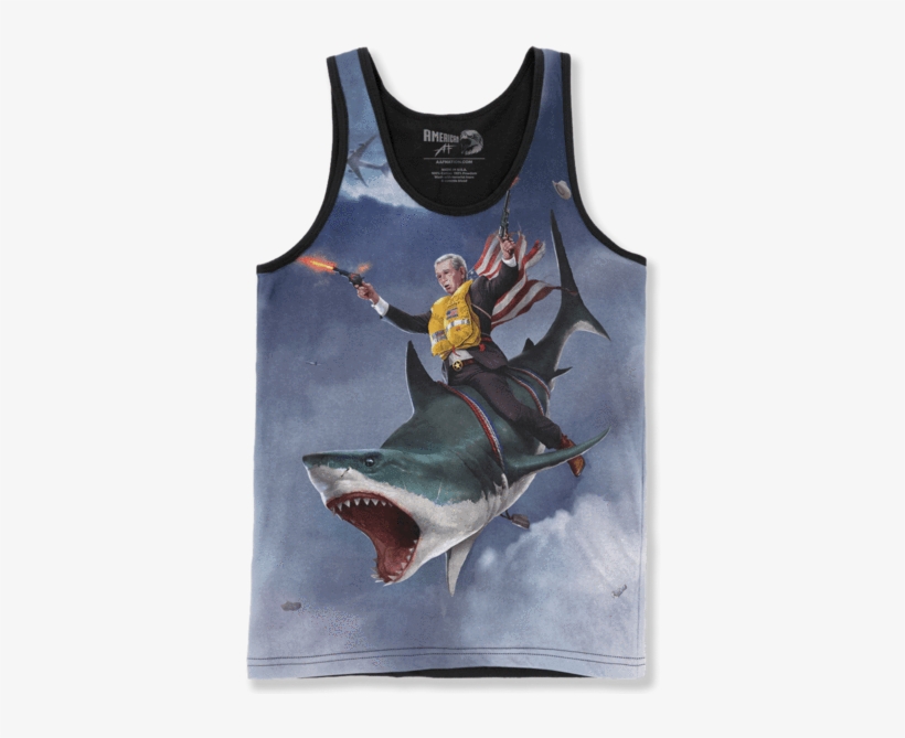 The Shark Rider - Abraham Lincoln Riding A Shark, transparent png download