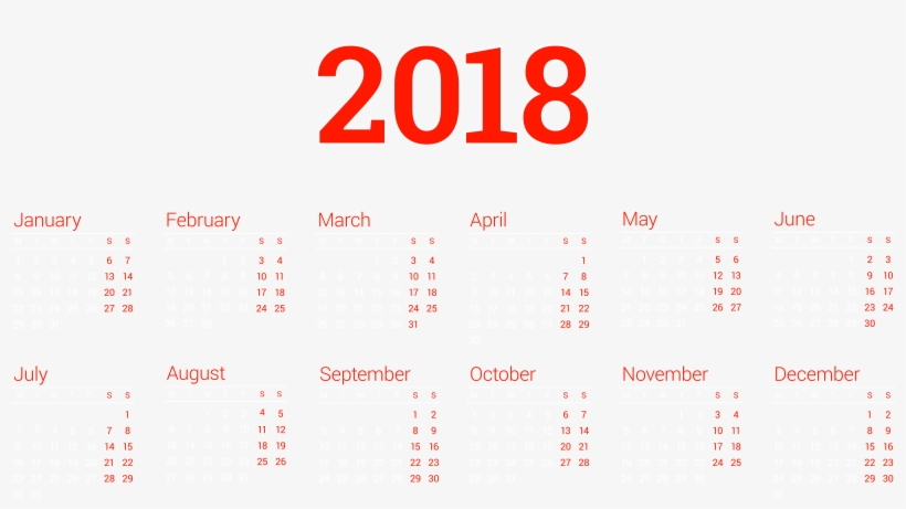 Free Calendar Png Resume List 9terrains Template Headline - Calendario 2018 2 Linhas, transparent png download