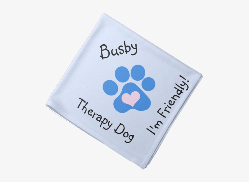 Blue Paw Therapy Dog Neckerchief Bandana - Happy Birthday, transparent png download