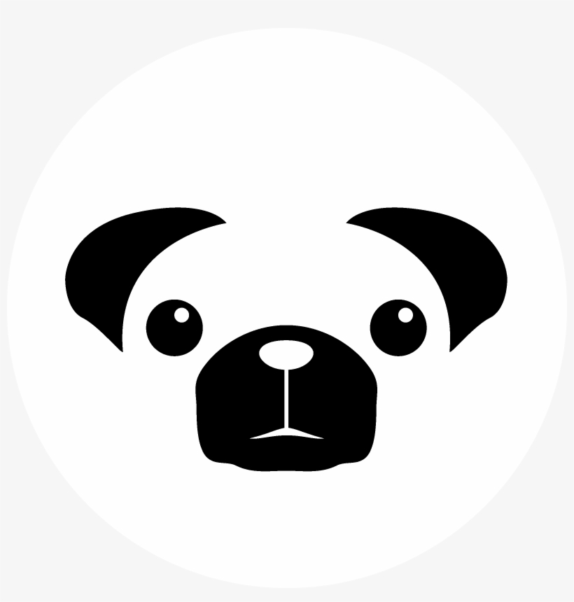 Pug/pugjs Logo Black And White - Pug Preprocessor Logo Png, transparent png download