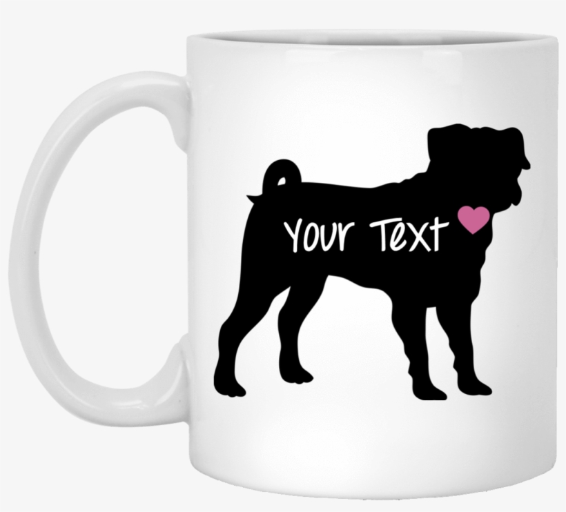 Personalized Black Pug Mug 11oz - Pug Carving Pumpkin Stencil, transparent png download