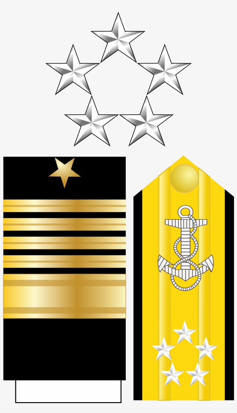 Us Navy O11 Insignia - Us Navy Fleet Admiral Rank, transparent png download