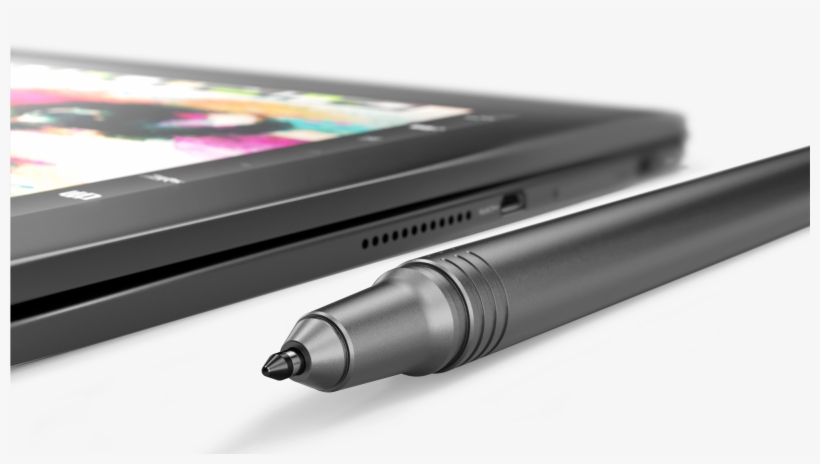 Lenovo Yoga Book Pen Close Up - Lenovo Yogabook Carbon Black 10.1 Inch - Intel Z8550, transparent png download