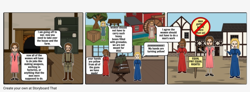 Women In Ww1 - Cartoon, transparent png download