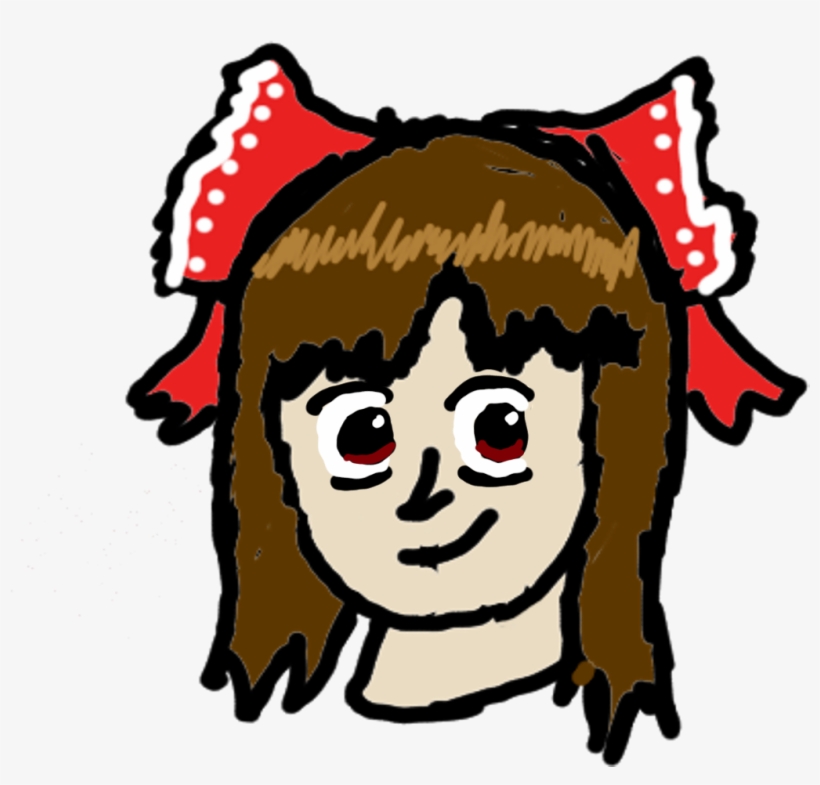 Drew Reimu As Practice For My Drawing Tabletoc - Cartoon, transparent png download