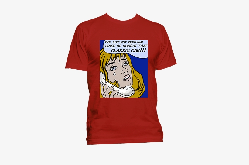 Vintage "crying Girl" Classic Car - Classic Car T Shirt, transparent png download