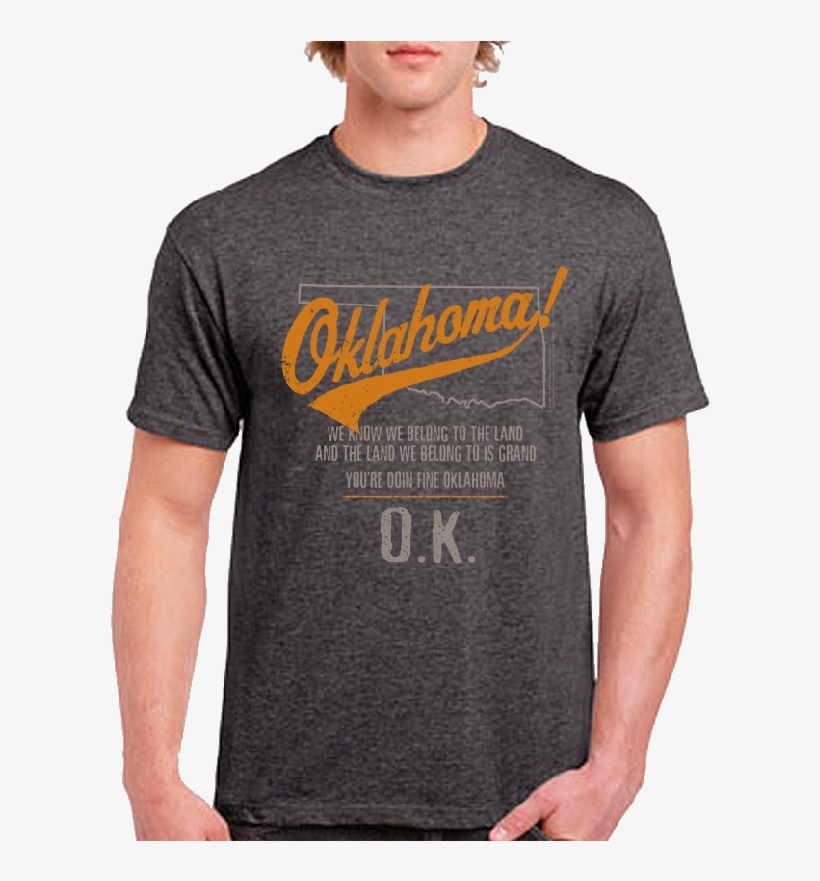 Oklahoma Unisex Heather Charcoal Map Outline Tee - 50-0 Floyd Mayweather - Boxing Champ - Champion - Undefeated, transparent png download