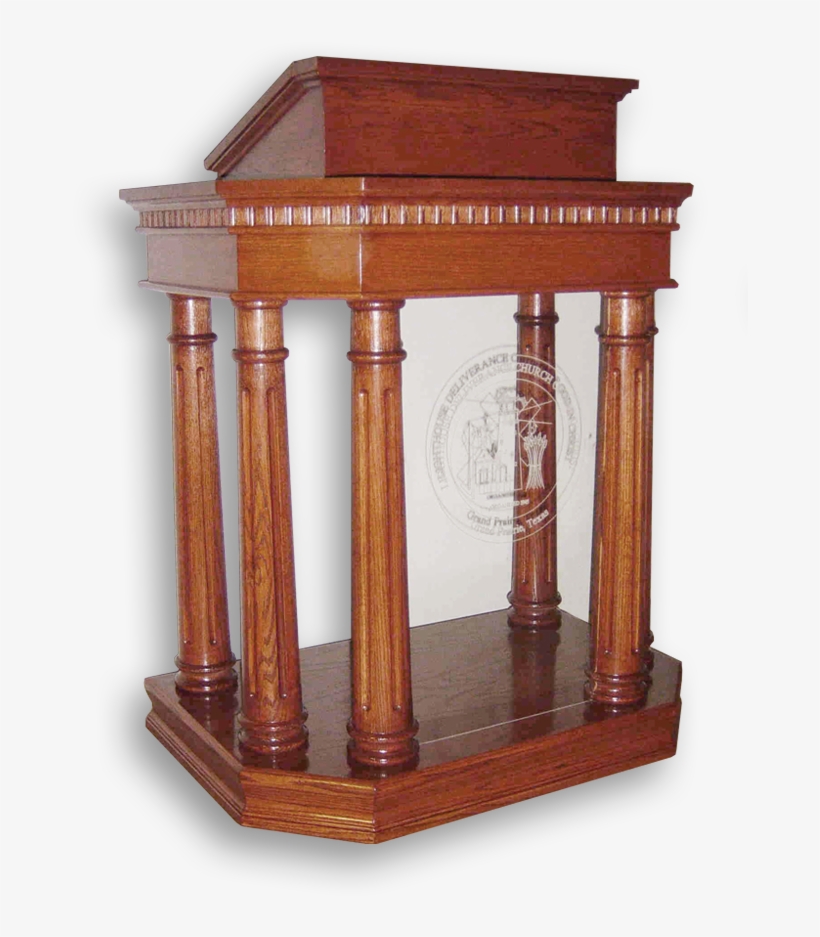 Church Interiors Column Pulpit - Pulpit Design, transparent png download
