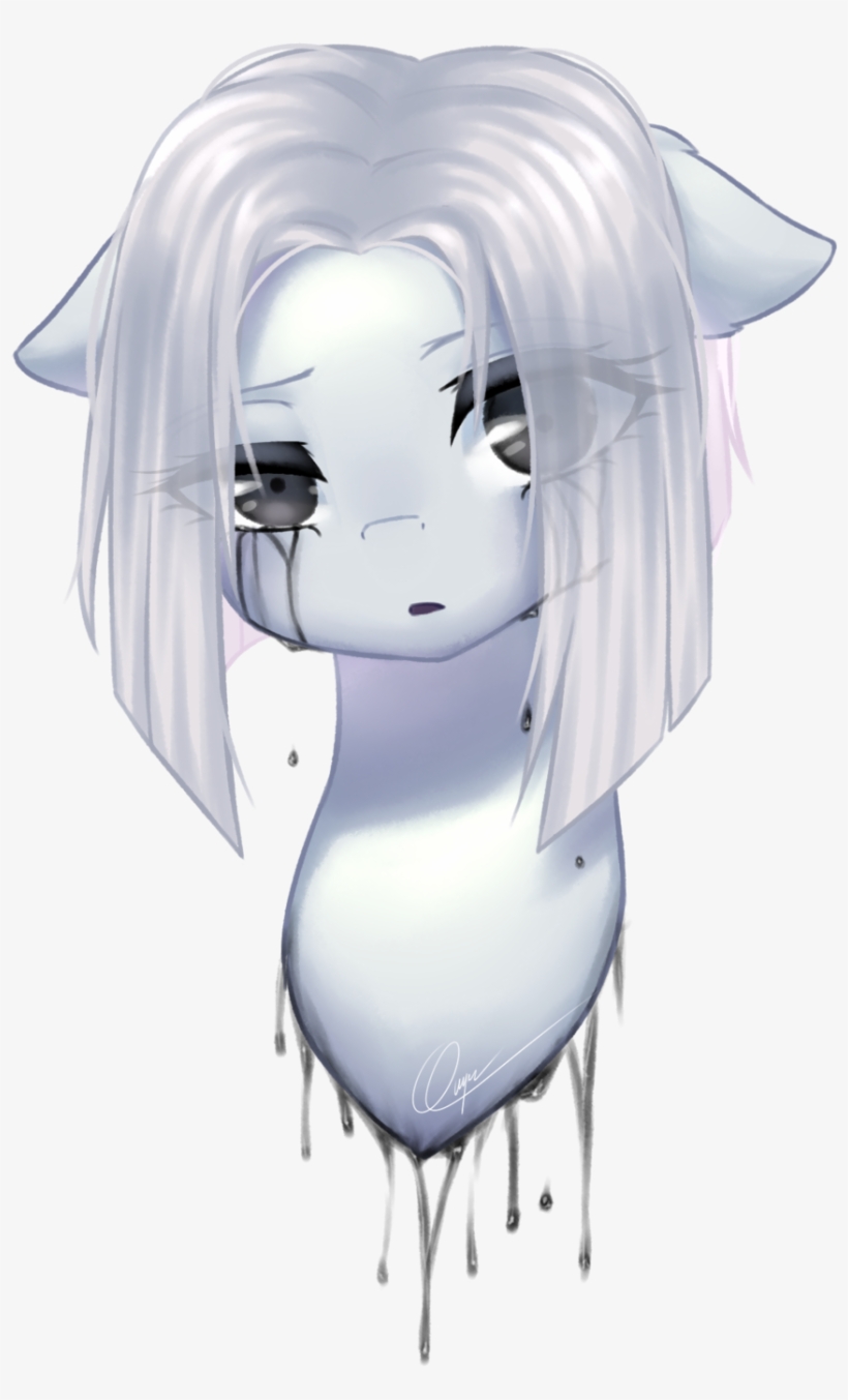 Zukiq314, Black Blood, Blood, Crying, Disembodied Head, - Painting, transparent png download