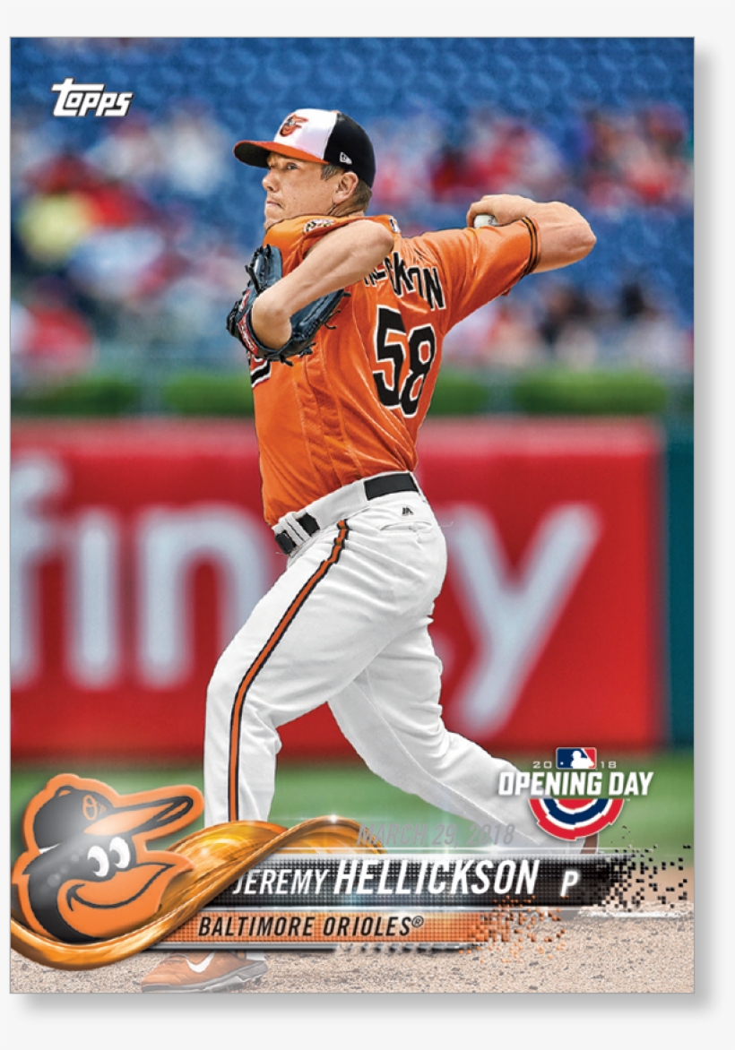 Jeremy Hellickson 2018 Topps Opening Day Baseball Base - Pitcher, transparent png download