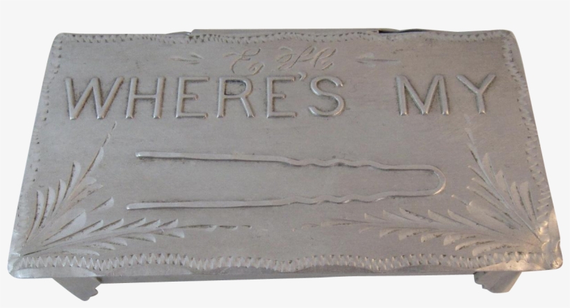 Antique Etched Metal Hairpin Box Hair Bobby Pin - Bobby Pin, transparent png download