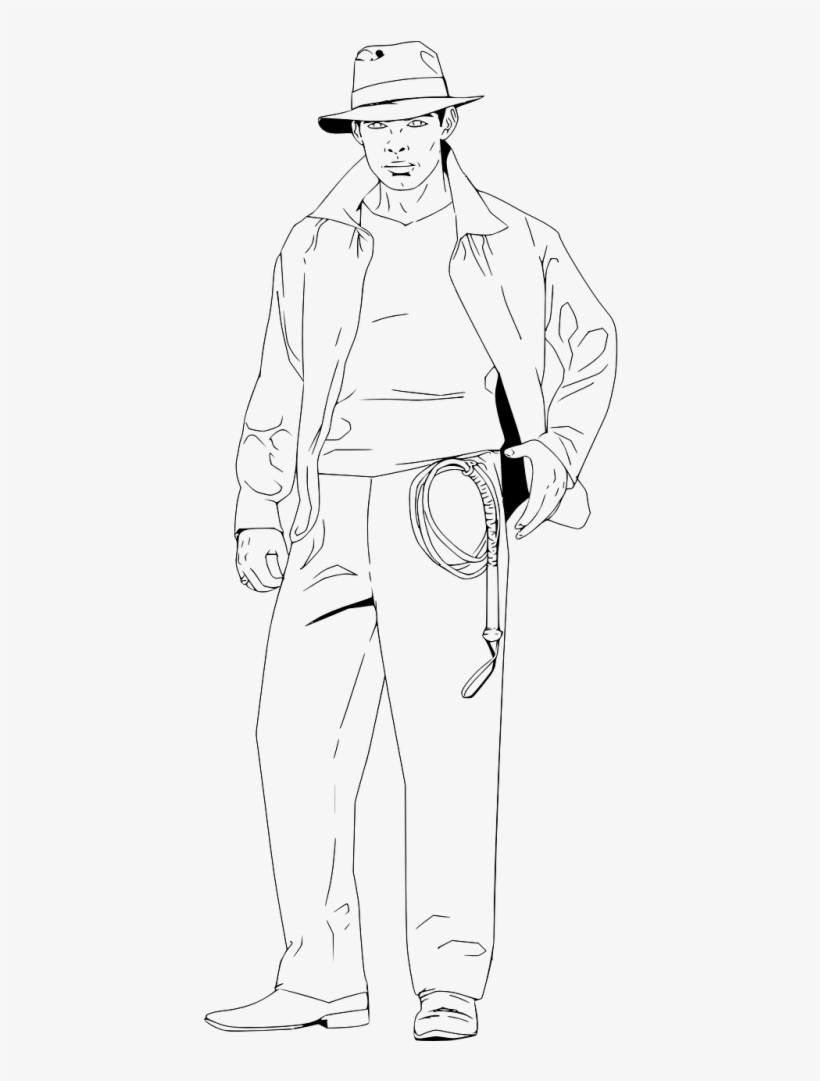 Indiana Vector Graphics - Line Art, transparent png download