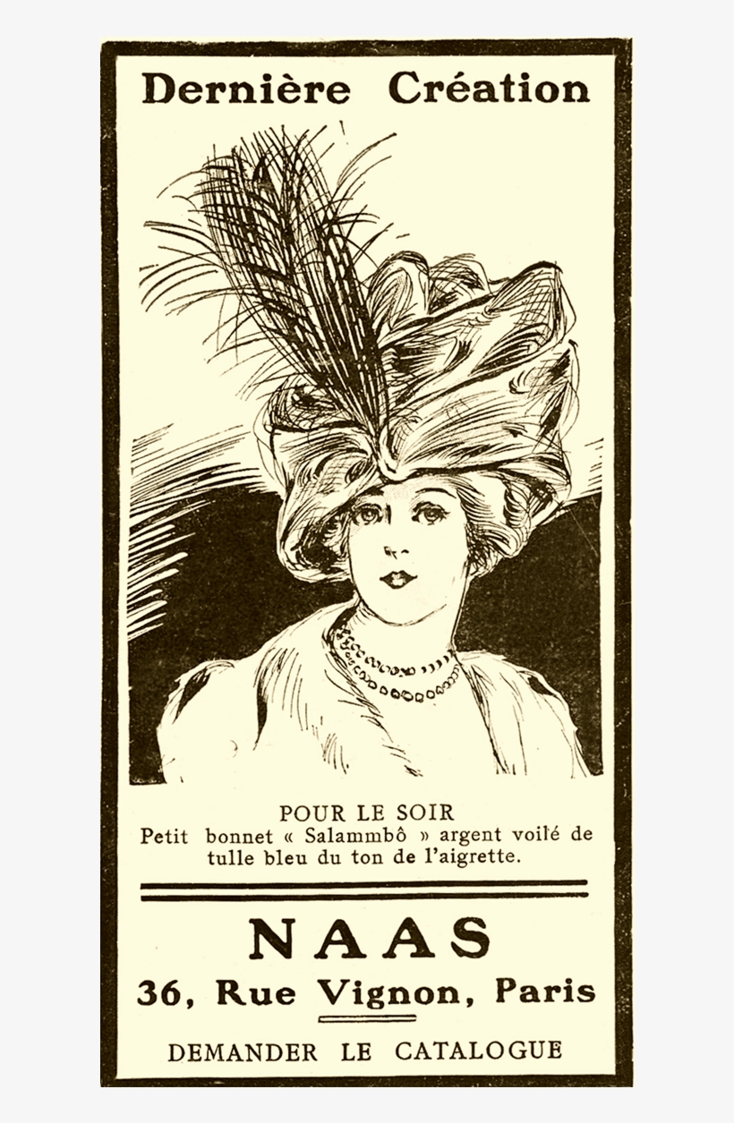Friday Vintage Freebie French Hat Ad - Poster, transparent png download