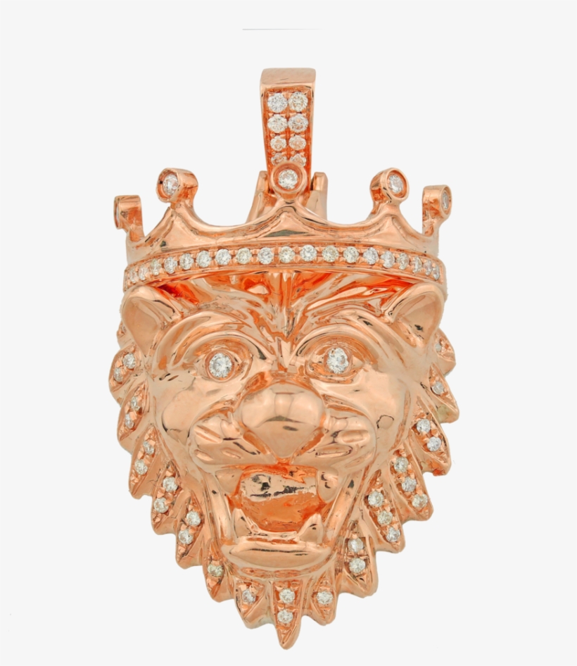Crowned Lion's Head Pendant, transparent png download