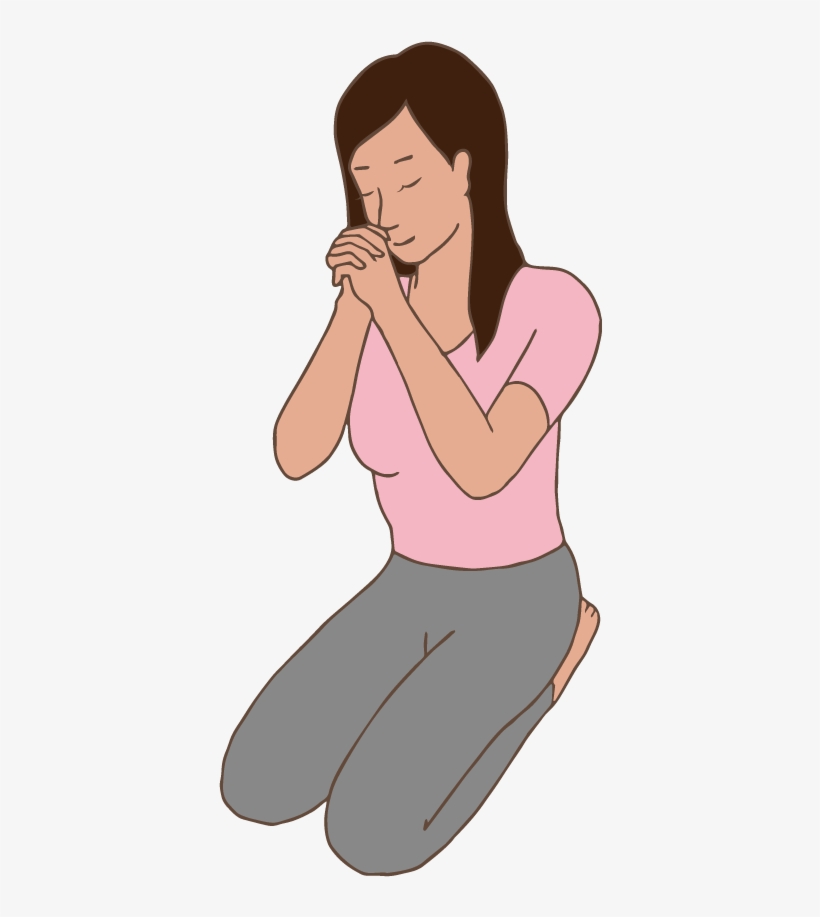 A Woman Praying - Sitting, transparent png download