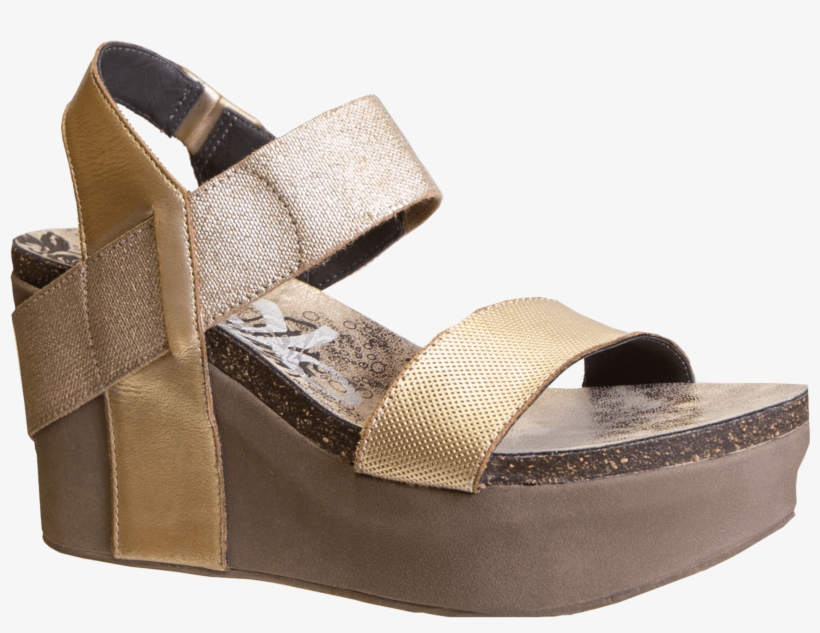 Bushnell In New Bronze Wedge Sandals - Sandal, transparent png download