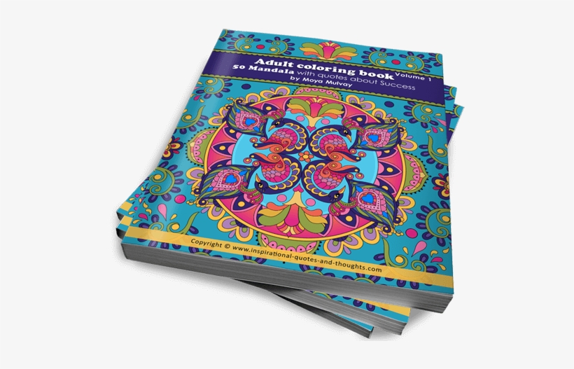 Adult Coloring Book Vol - Adult Coloring Book - 50 Mandala With Quotes, transparent png download