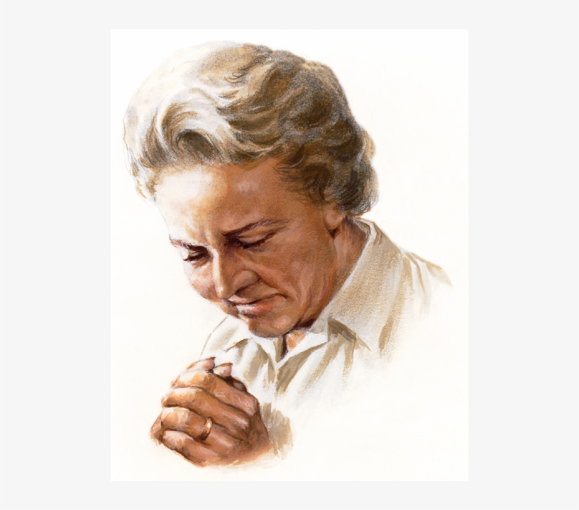 012 Woman Praying Eyes Closed - Human, transparent png download