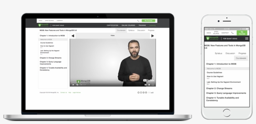 Mongodb Univeristy Screens - Multimedia Software, transparent png download