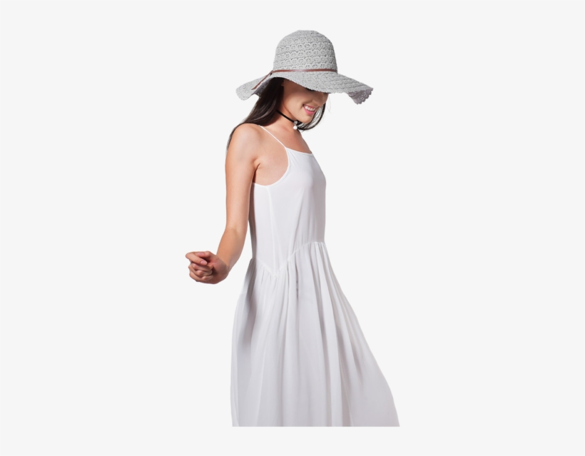 Foldable Brimmed Straw Summer Hat - Hat, transparent png download