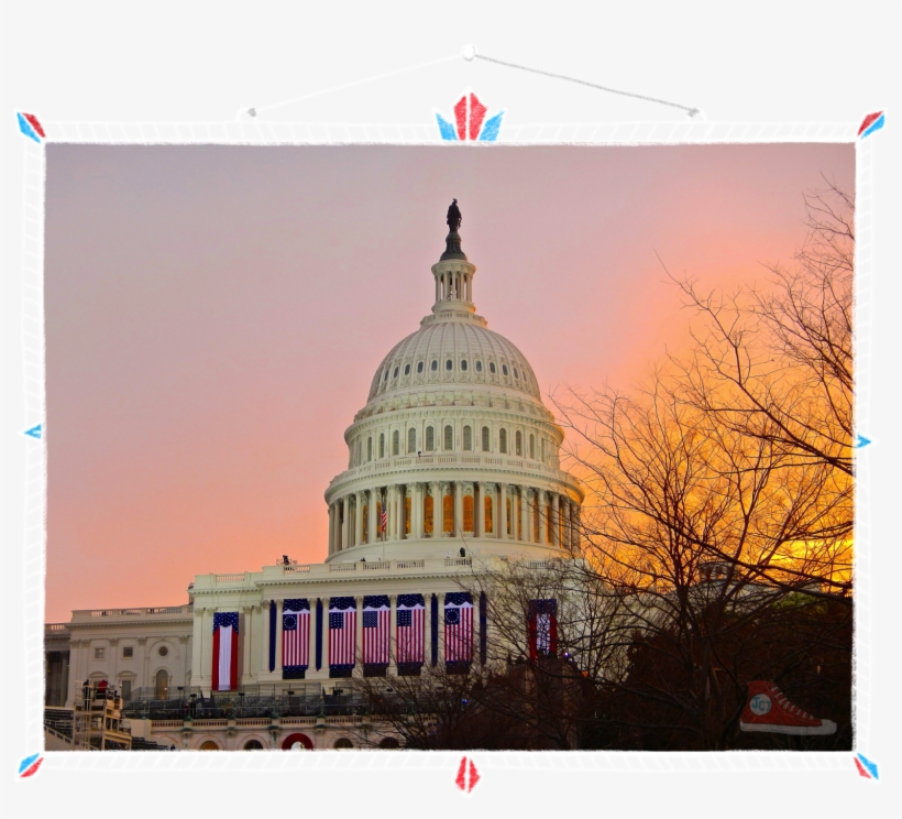 Inaugural Sunrise Over The Capital - U.s. Capitol, transparent png download