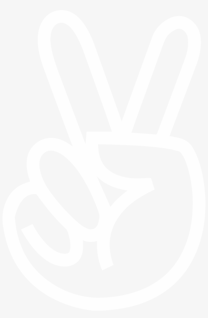 White Peace Sign - Ps4 Logo White Transparent, transparent png download