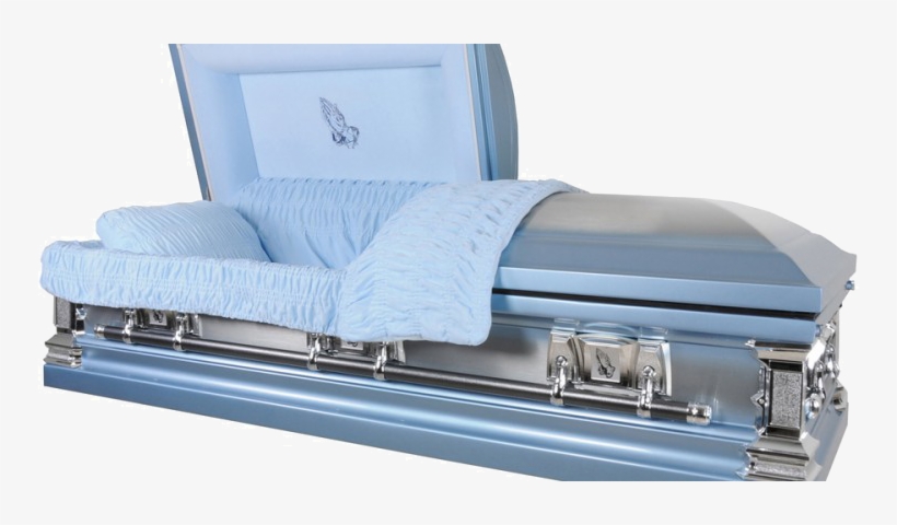 Home / Caskets / Blue With Praying Hands - Casket With Praying Hands, transparent png download